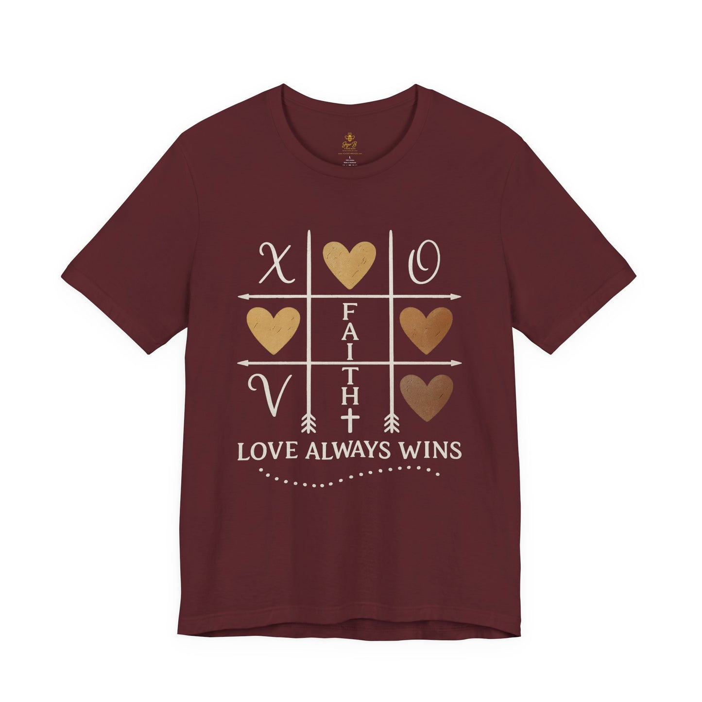 Love Wins – Tic Tac Toe Heart | Jersey Tee
