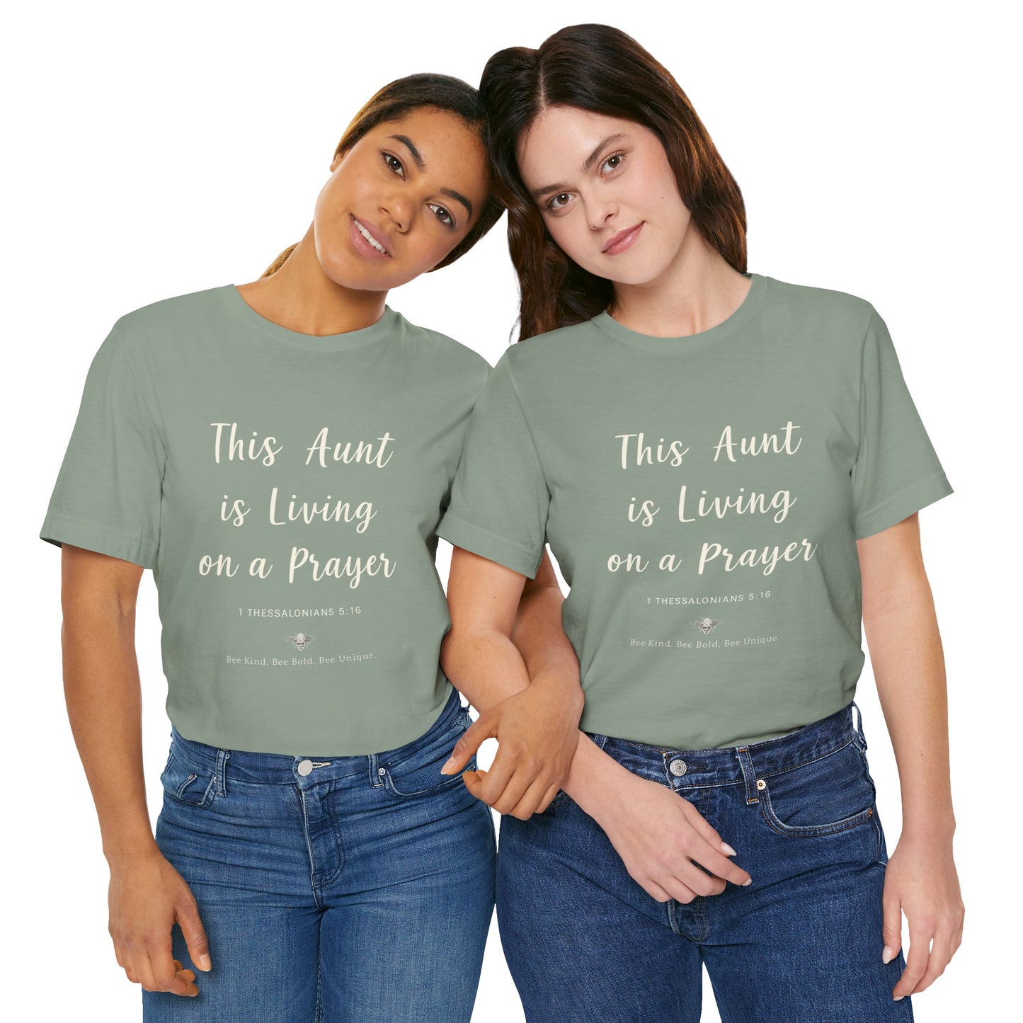 This Aunt Is Living on a Prayer | Jersey Tee