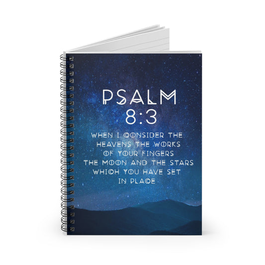 Psalm 8:3 | Spiral Notebook