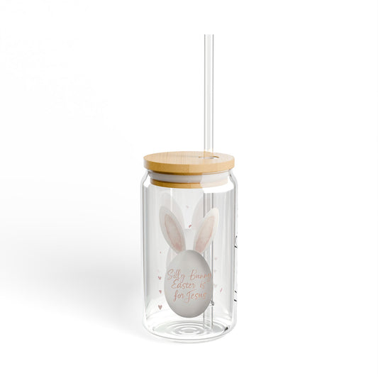 "Silly Bunny, Easter is for Jesus" | Glass Cup