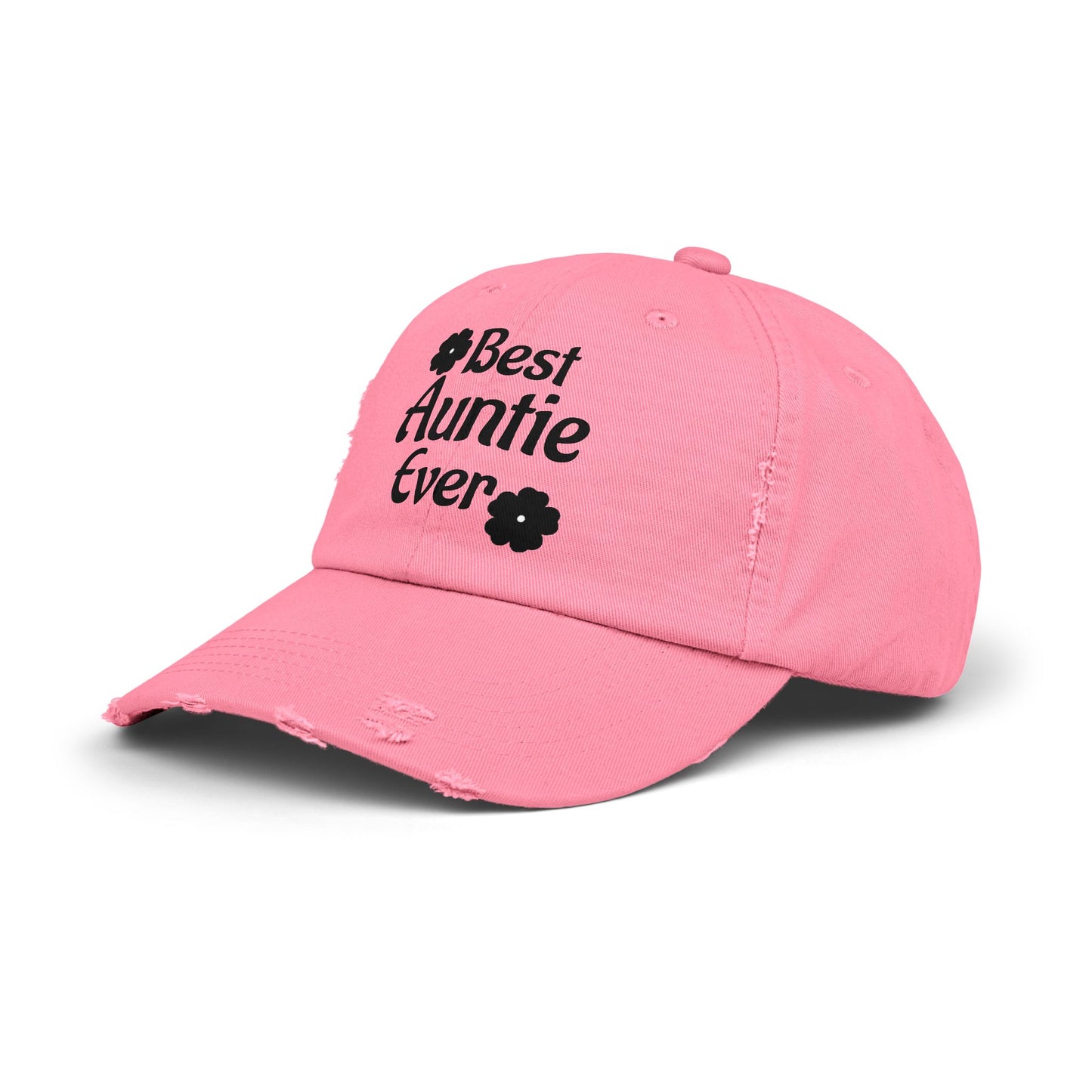 Best Auntie Ever Distressed Hat – Adjustable Embroidered Baseball Cap for Fun Aunties