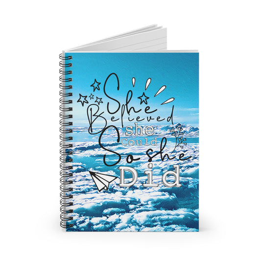 "She Believed – Inspirational" | Spiral Notebook