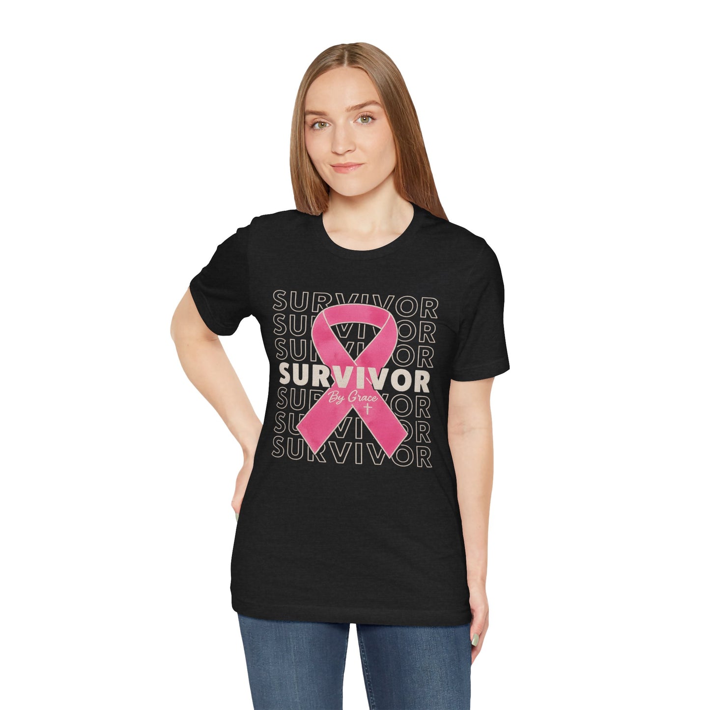 "Pink Ribbon Survivor – Bold Strength" | Jersey Tee