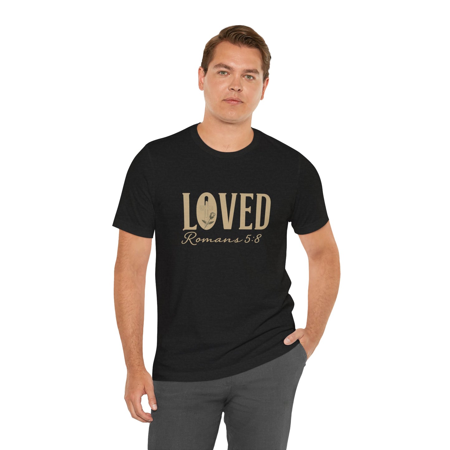 LOVED Romans 5:8 | Jersey Tee