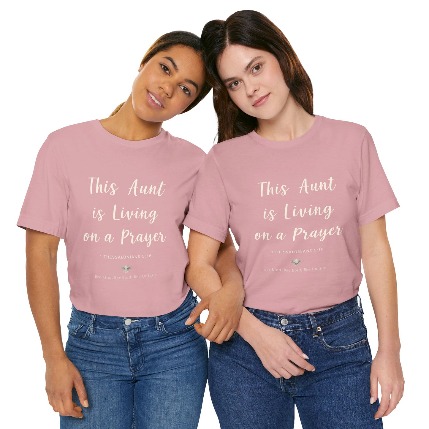 This Aunt Is Living on a Prayer | Jersey Tee