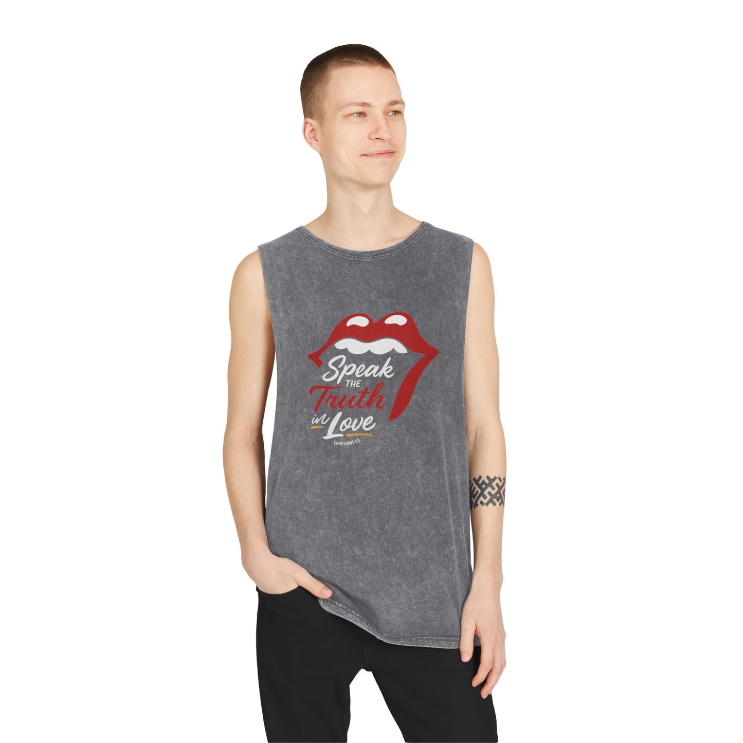 Speak the Truth Lip | Stonewash Tank