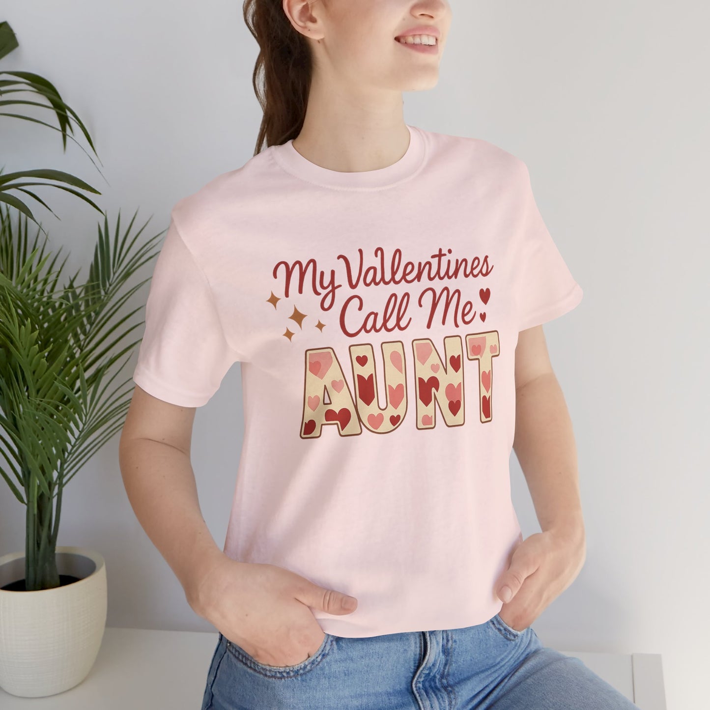 "My Valentines Call Me Aunt" | Jersey Tee