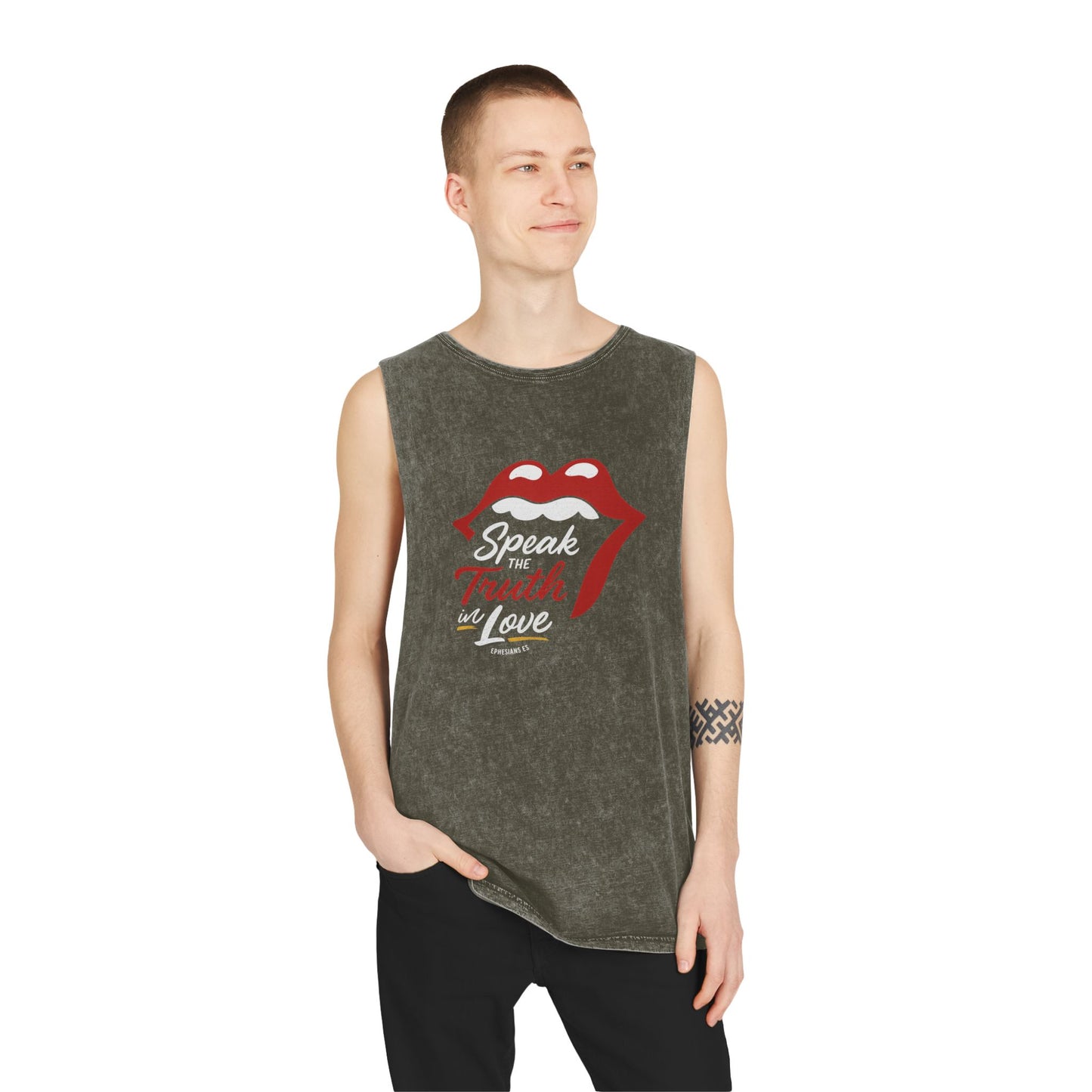 Speak the Truth Lip | Stonewash Tank