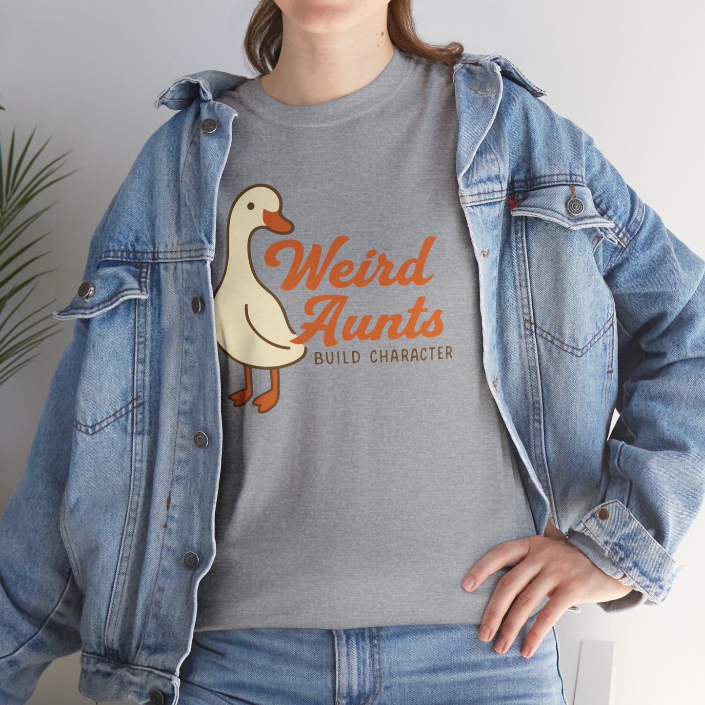 Weird Aunts Build Character Tee – Funny Goose Aunt Shirt