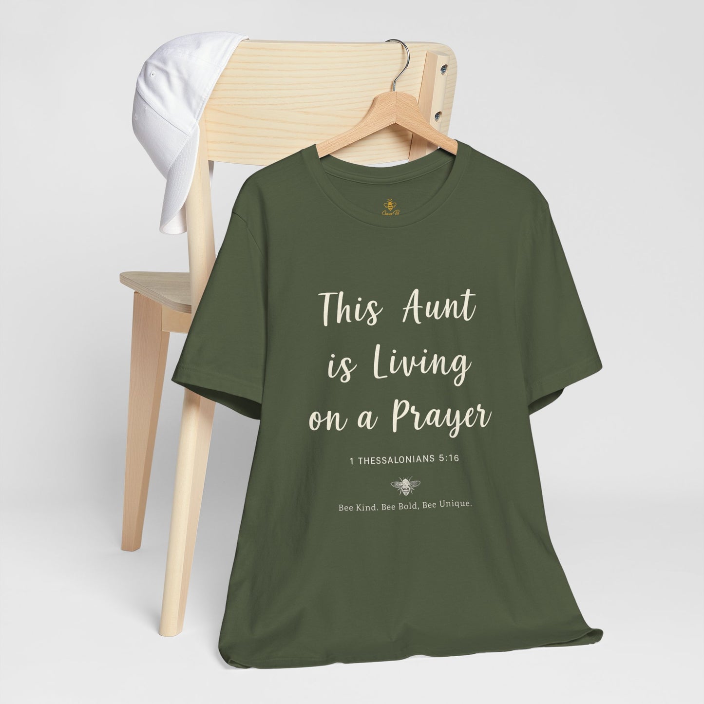 This Aunt Is Living on a Prayer | Jersey Tee