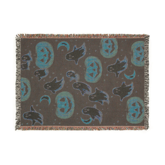 Ghostly Glow Halloween | Woven Blanket