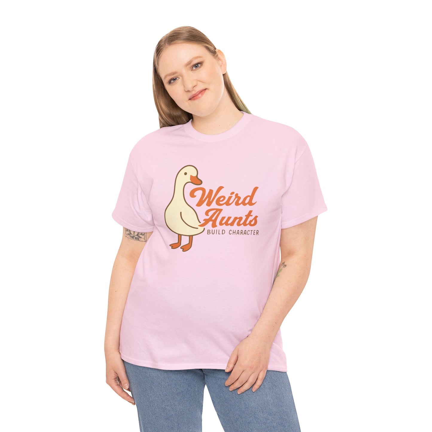 Weird Aunts Build Character Tee – Funny Goose Aunt Shirt