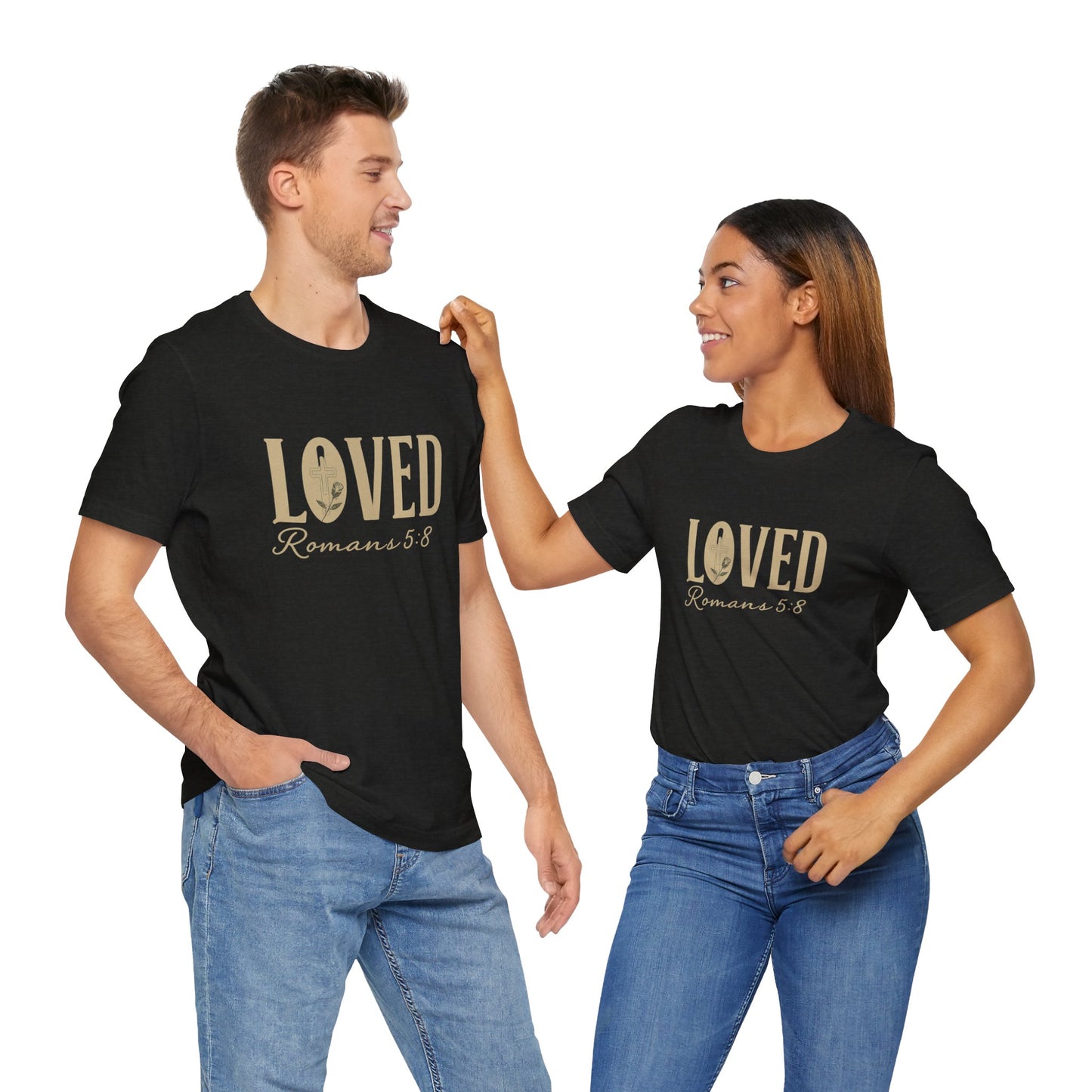 LOVED Romans 5:8 | Jersey Tee