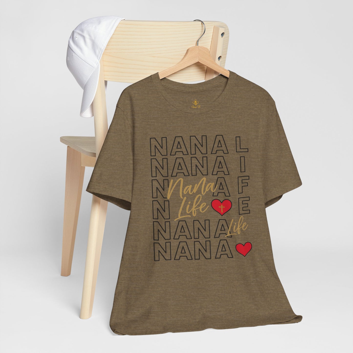 “Nana Life” Repeating Text | Jersey Tee