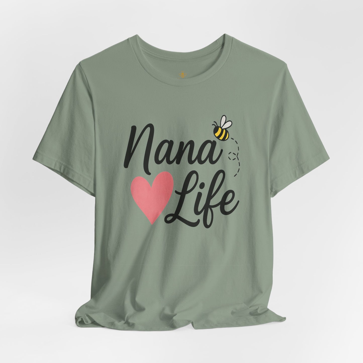 "Nana Life" Heart & Bee Script | Jersey Tee