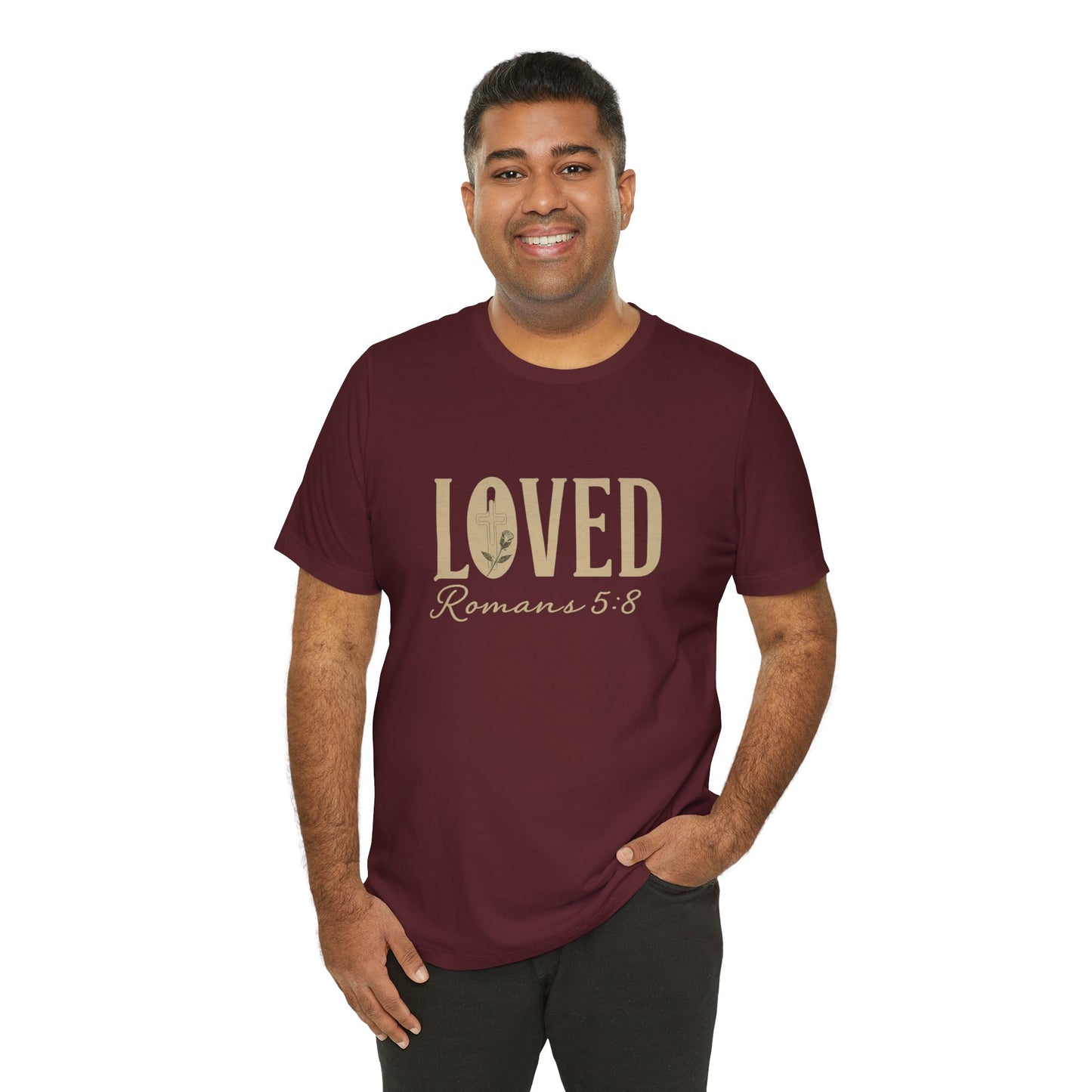 LOVED Romans 5:8 | Jersey Tee
