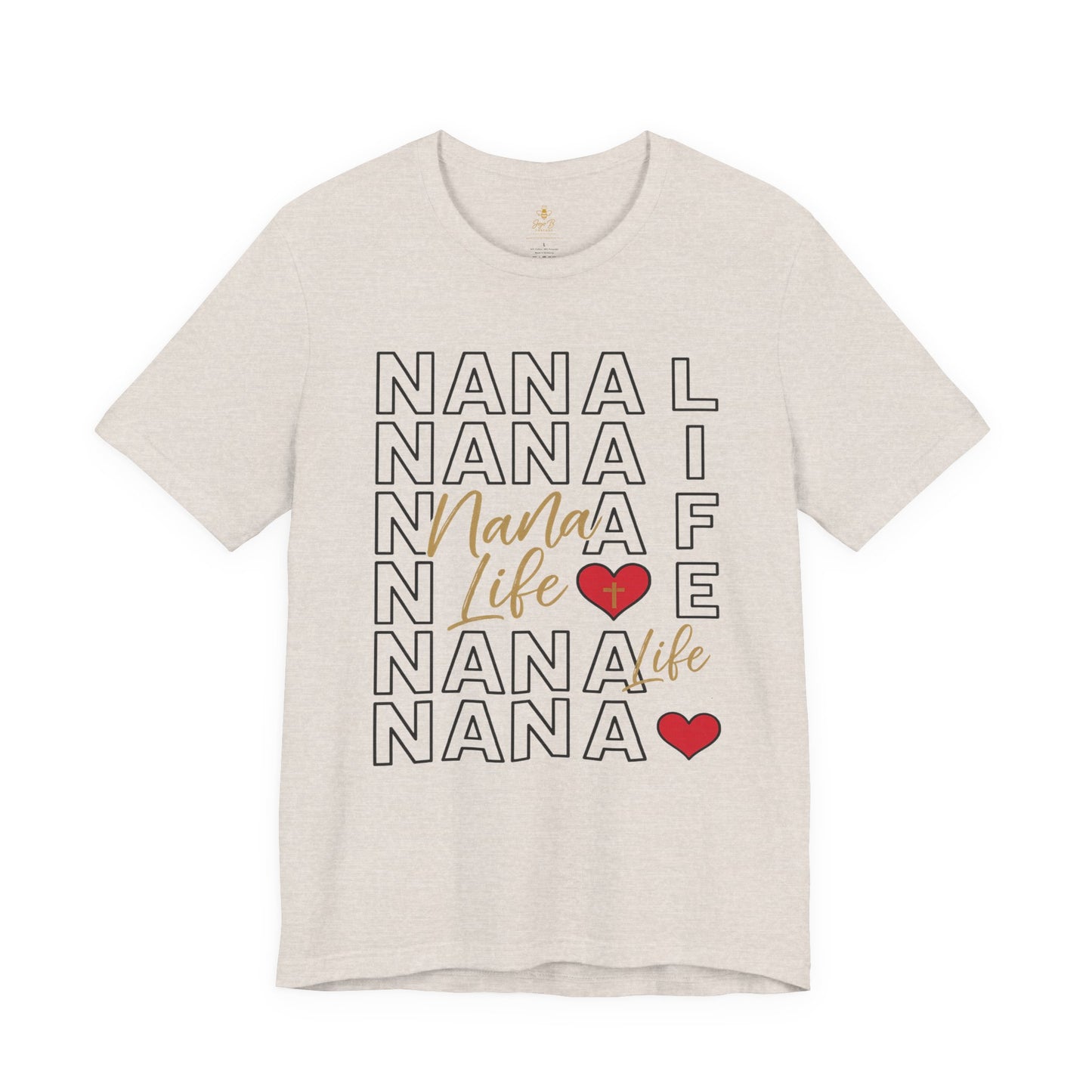 “Nana Life” Repeating Text | Jersey Tee