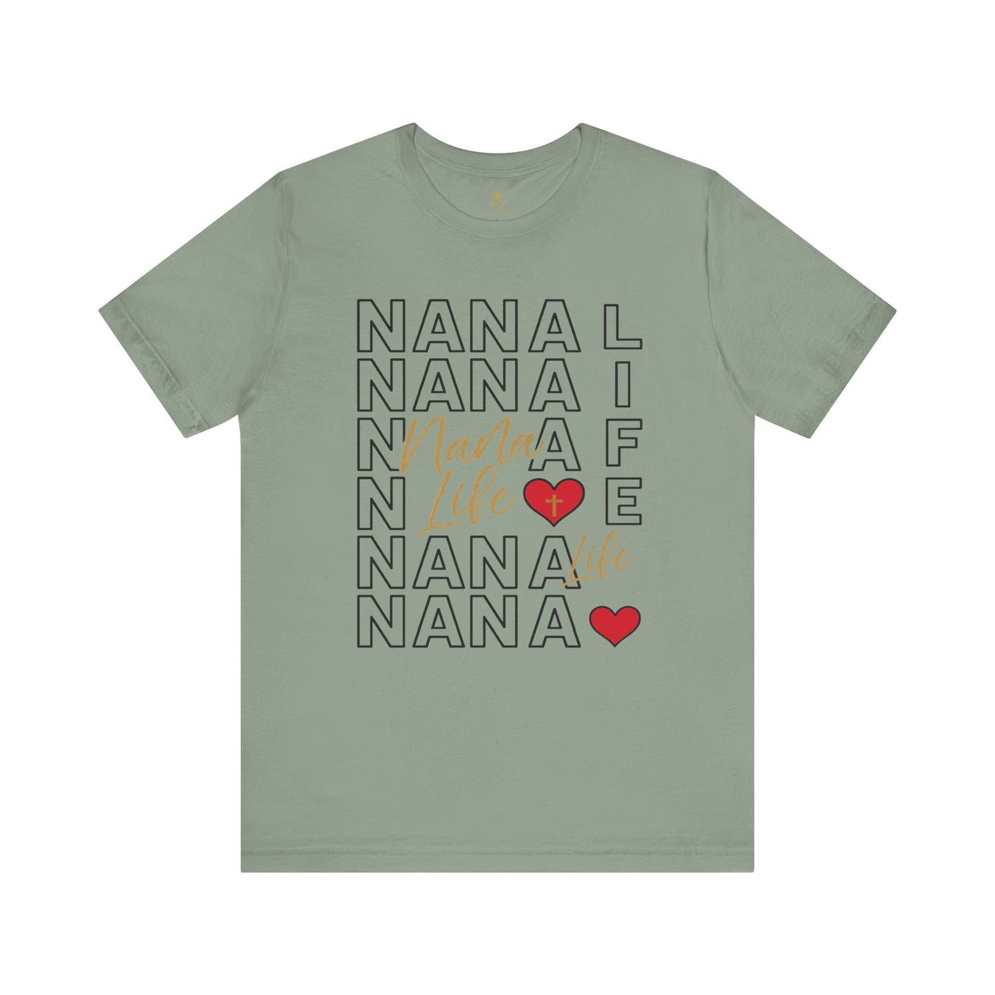 “Nana Life” Repeating Text | Jersey Tee