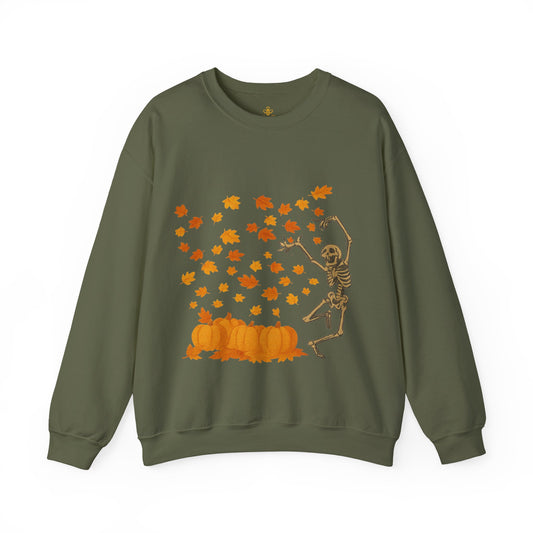 Dancing Through Fall – Skeleton & Leaves | Sweater