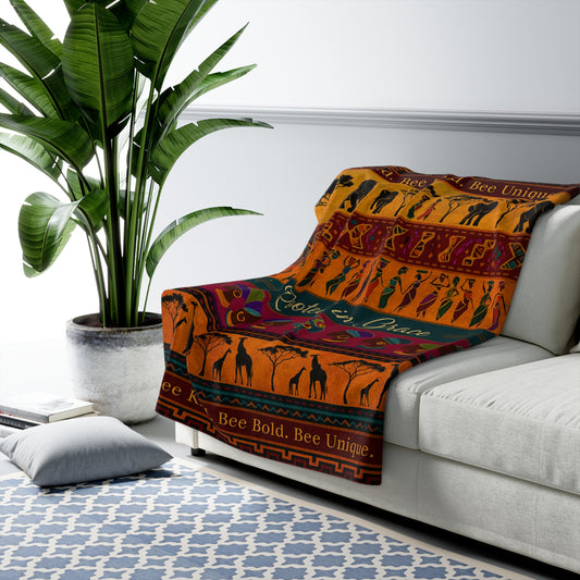 "Rooted in Royalty: African Heritage Blanket" | Sherpa Fleece Blanket