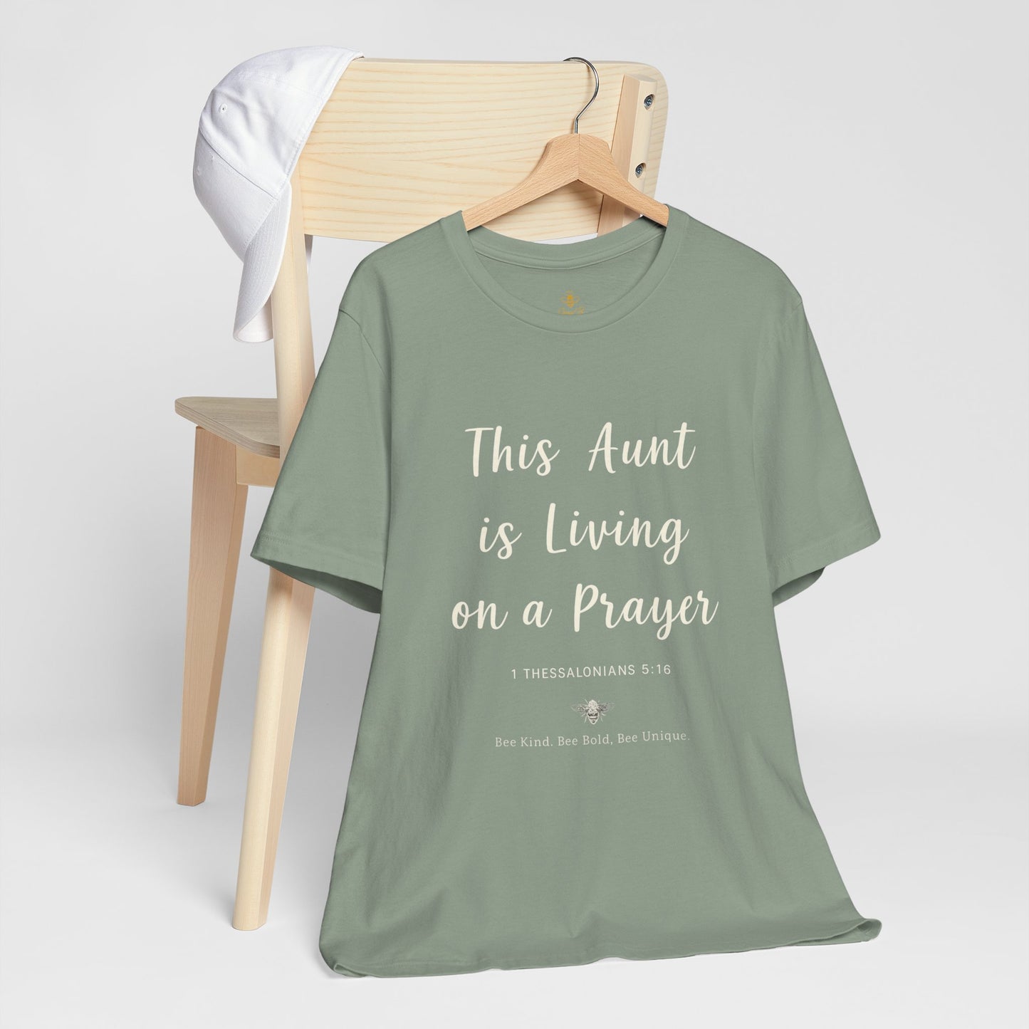 This Aunt Is Living on a Prayer | Jersey Tee